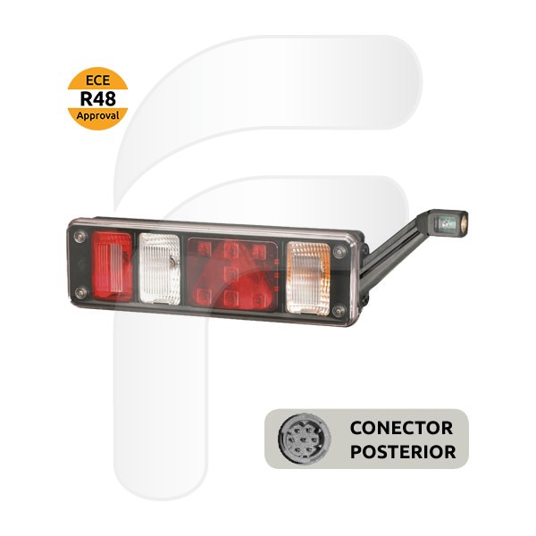 PILOTO TRASERO HÍBRIDO UNIVERSAL LED DERECHO AMP FA305081H